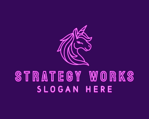 Magical Unicorn Creature  logo design