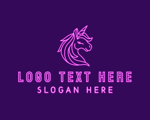 Horn - Magical Unicorn Creature logo design