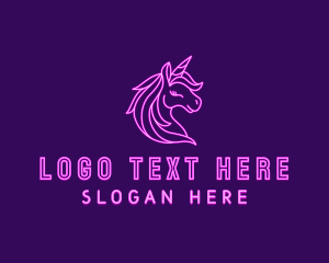 Magical Unicorn Creature  Logo