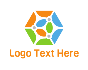 Painting - Colorful Hexagon Shape logo design