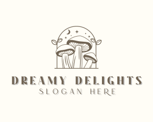 Whimsical - Mushroom Organic Fungus logo design