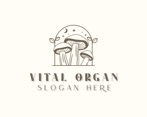 Mushroom Organic Fungus logo design