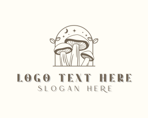 Edible - Mushroom Organic Fungus logo design