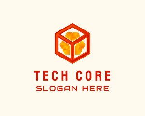 Digital Core Cube Technology  logo design