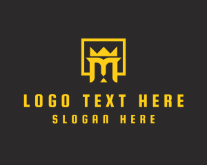 Crown - Royal King Letter M logo design