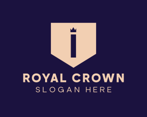 Prince - Crown Shield Letter I logo design