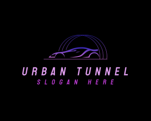 Tunnel - Car Driving Mechanic logo design