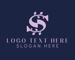 Leaf - Geometric Leaf Letter S logo design