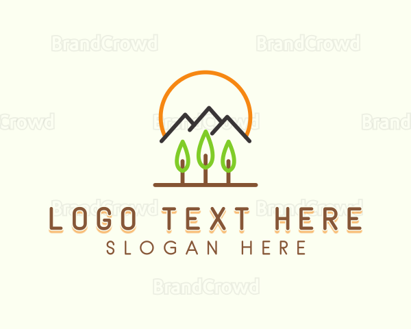 Mountain Hiking Adventure Logo