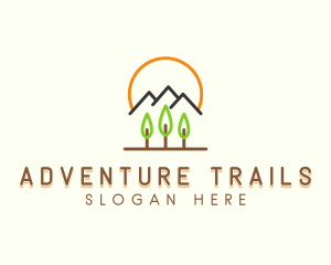 Mountain Hiking Adventure logo design