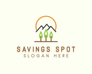 Mountain Hiking Adventure logo design