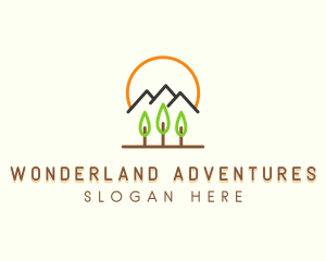 Mountain Hiking Adventure logo design