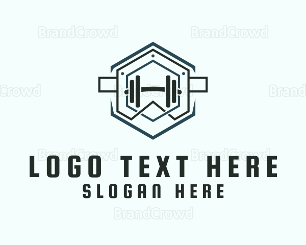 Barbell Fitness Gym Logo