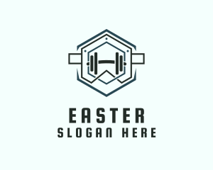 Weight Plate - Barbell Fitness Gym logo design