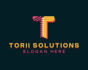 Stylish Company Letter T logo design