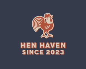 Farm Rooster Chicken logo design