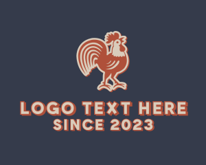Chicken Burger - Farm Rooster Chicken logo design