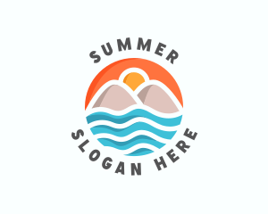 Beach Mountain Travel logo design