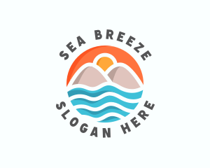 Beach Mountain Travel logo design