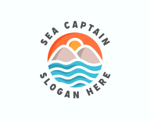 Beach Mountain Travel logo design