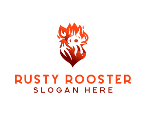 Chicken Flame BBQ Grill logo design