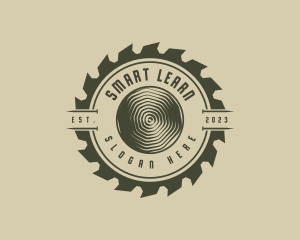 Circular Saw - Saw Carpentry Lumberjack logo design