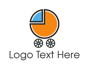 Cart - Baby Pram Stroller logo design