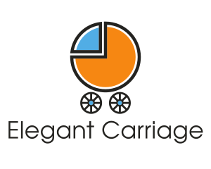 Carriage - Baby Pram Stroller logo design