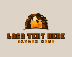 Outdoor - Rock Climbing Adventure logo design