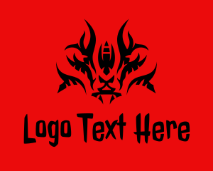 Horror - Flame Evil Goat logo design