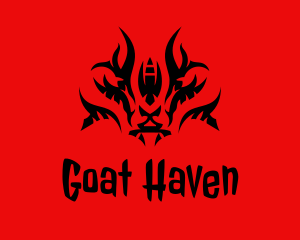Flame Evil Goat  logo design