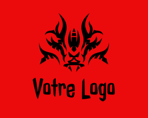 Villain - Flame Evil Goat logo design