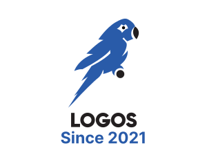 Nature Reserve - Blue Macaw Parrot logo design