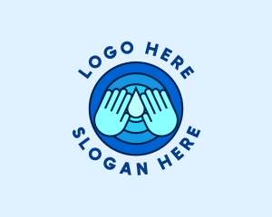 Hygienic - Palms Hand Droplet logo design