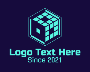 Neon - Cyber Digital Cube logo design