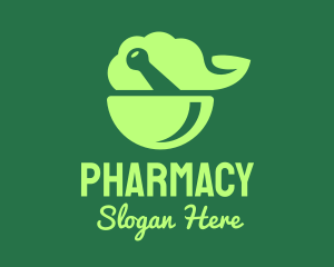 Green Natural Herbal Pharmacy logo design