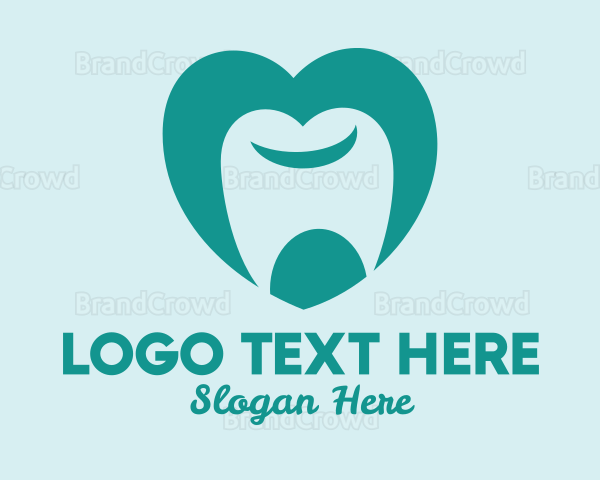 Tooth Heart Dentist Logo