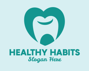 Tooth Heart Dentist logo design