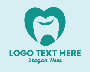 Tooth Heart Dentist Logo