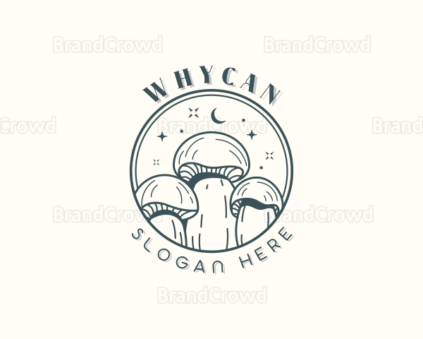 Whimsical Mushroom Garden Logo