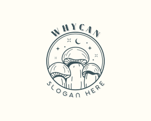 Whimsical Mushroom Garden Logo