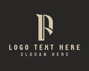 Tattoo Studio - Recording Studio Letter P logo design