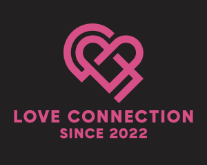 Dating - Couple Heart Dating logo design