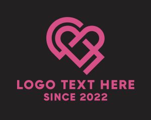 Partner - Couple Heart Dating logo design