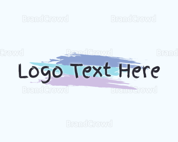 Finger Painting Wordmark Logo