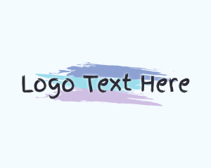 Text Logo - Finger Painting Wordmark logo design