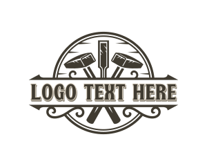 Hammer - Woodwork Mallet Builder logo design