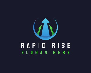 Growth - Arrow Growth Trading logo design