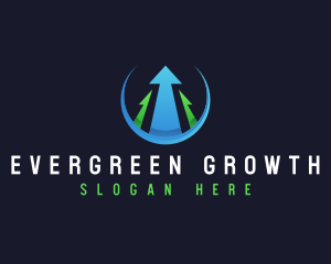 Arrow Growth Trading logo design