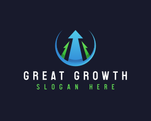 Arrow Growth Trading logo design